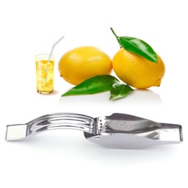 Garhelper Manual Lemon Juicer, Stainless Steel Fish Shape Lemon Squeezer, Manual Lemon Slice Squeezer, Ergonomic Design Citrus Juicer for Orange Lemon Lime Pomegranate