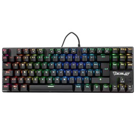 Teclado Mecánico Ocelot Gaming Ok-TKL2. Switch Rojo, Formato TKL, Full RGB. Fabricación en ABS