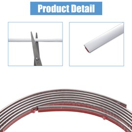 X AUTOHAUX 8mm 16ft Car Door Window Bumper Side Body Trim Strip Silver Tone