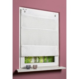 Easyfix Magnetic Roller Blind Horizontal Stripes Decorative Wool White 45 x 130 cm