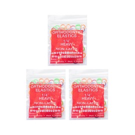 JMU Orthodontic Elastics 1/4 Heavy, 300 Pack, Neon, Orthodontic Rubber Bands Latex Free Intraoral Elastic Bands Made in USA