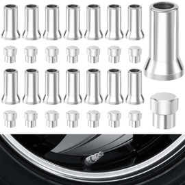 CustomyLife 15 Sets Valve Stem Caps, Car Truck Chrome Plated Tire Valve Cover Leakproof Wheel Valve Covers Universal Vehicle Accessories Compatable TR414AC