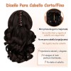 Extensiones De Cabello De Pelo Ondulado Coleta De Cabello
