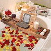 Temple Spring Wooden Bathtub Tray, Acacia Bathroom Accessories, Bath Tray