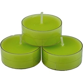 20 Danish Tea Lights Colourful, Coloured, Various Colors, Northern Lights Kontor (Lime Green/Light Green)