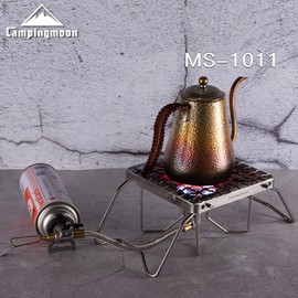 Campingmoon Portable Camping Grill 304 Stainless Steel Campfire Grill Grate Folding BBQ Grill Rack with Legs and Carrying Bag