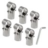 LifCratms 6 Sets of T Pipe Connector, Stainless Steel Pipe