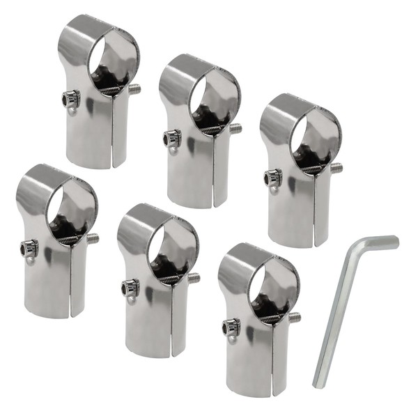 LifCratms 6 Sets of T Pipe Connector, Stainless Steel Pipe