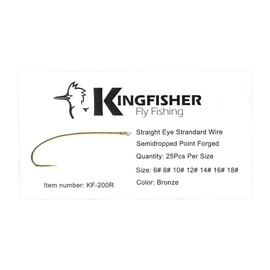 Kingfisher Fly Fishing 200r Nymph Dry Fly Fly Tying Hook Micro Barb