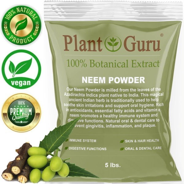 Neem Powder 5 lbs. Bulk Dried Leaf 100% Pure Raw Leaves (Azadirachta indica)