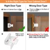4 Pack (2 Pair) White Cabinet Hinges for Kitchen Cabinet