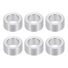 PATIKIL M6 Aluminum Spacers, 6pcs 1/4" x 3/8" Round Metal