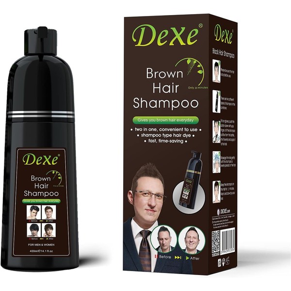 Dexe Black Hair Shampoo 400 ML Instant Hair Blackening Dye