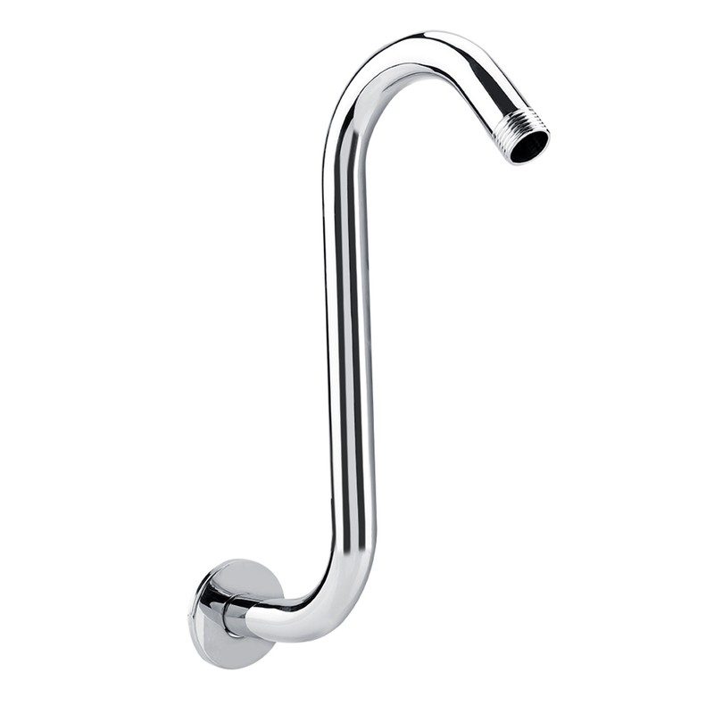 Bathroom Accessory 8inch 201 Stainless Steel High Rise S‑Curved Shower