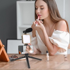 Phone Selfie Light | Selfie Light for Phone | Multi-Functional LED Selfie Lamp, Stable Cell Phone Tripod Stand, All-Round Phone Selfie Tripod Mount