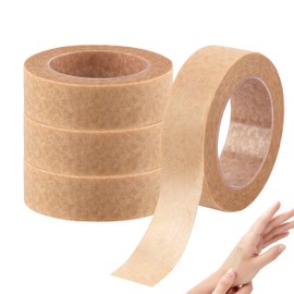 4 Rollen Nasen Tape, Flexibles und Atmungsaktives Selbstklebendes Nasen Tape, Mikroporöses Klebeband für Wimpernverlängerung, Wundversorgung und Sport, Hautfarbe (1,25 cm x 9,14 m)