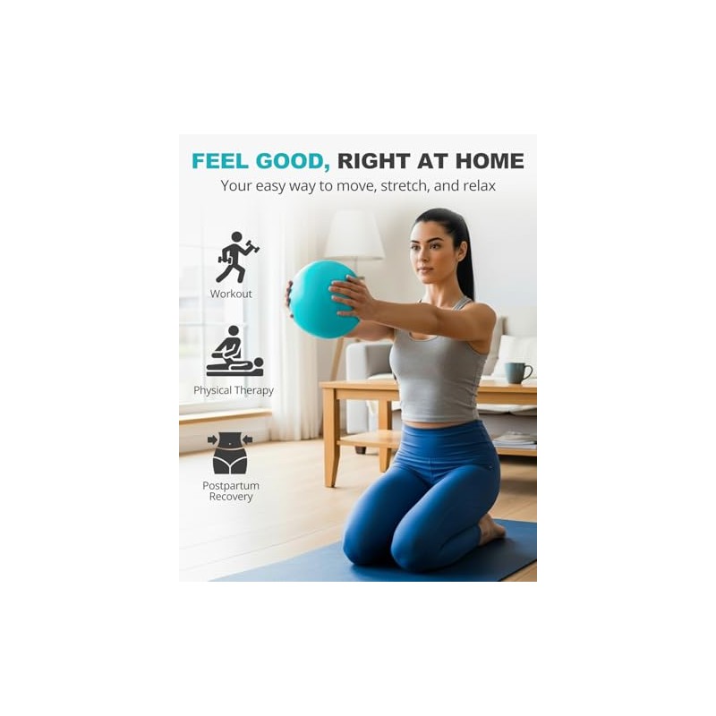 Trideer 9-Inch Pilates Ball for Exercise and Therapy