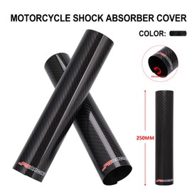JFG RACING 250 mm Motorcycle Front Fork Cover, 1 Pair Motorcycle Fork Cover, Carbon Fibre, Adjustable Shock Absorber, Fork Protector, Universal for Dirt Bike On/Off Road