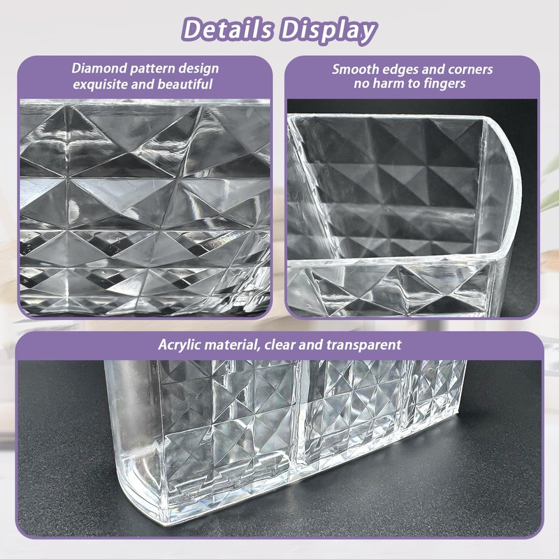 Gentpovth Pack of 2 cosmetic organisers, transparent, Transparent