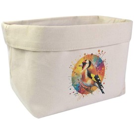 Large 'Goldfinch Bird' Canvas Organiser/Storage Bag (OR00032420)