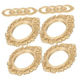 Levemolo 20pcs Vintage Mini Resin Picture Frames Oval Baroque Style Lightweight DIY Craft Decor with Angel Motif for Jewelry Display Photography and Home Decoration
