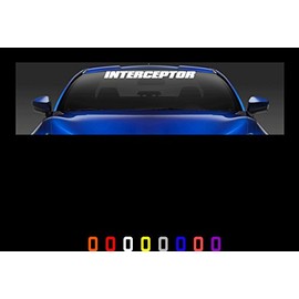 Interceptor 36" Windshield Window Banner Vinyl Decal Sunshade JDM Graphic Sticker