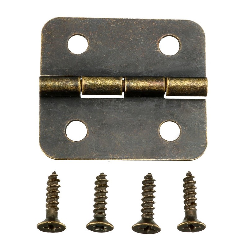sourcing map Retro Mini Hinge Replacement with Screws 1.18 Inch