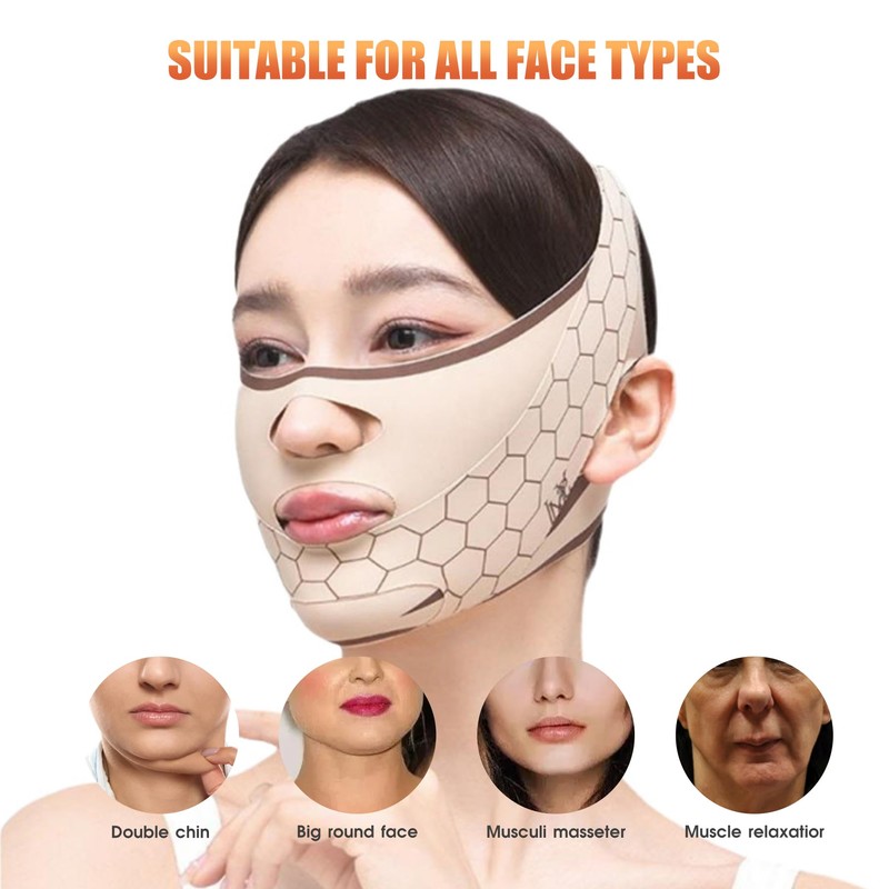 kanuoc V Line Lifting Mask, Adjustable Chin Strap for Sleeping,