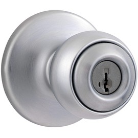 Kwikset 400P-S Polo Keyed Entry Door Knobset with SmartKey - Satin Chrome