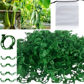 Plant Support Clips, Practical Plant Support Clips, Plant Clips for Climbing Plants, Tomato Clips, Plant Clips for Vegetables, Tomatoes, Plants Attachment with 1 Bag, Pack of 100