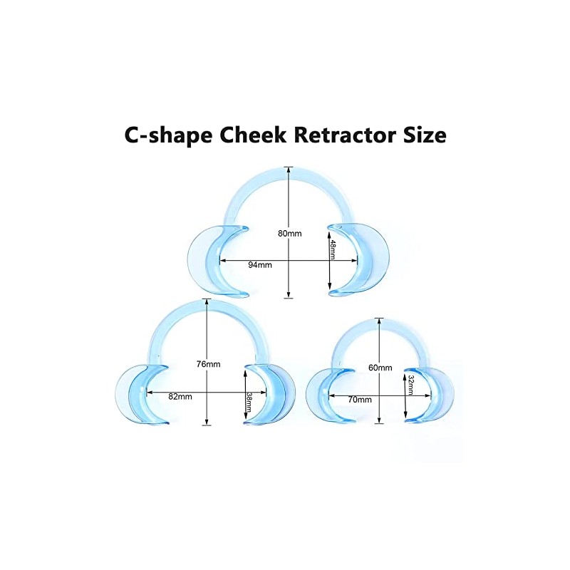 10 Piezas de Retractor de Mejillas en Forma de C,