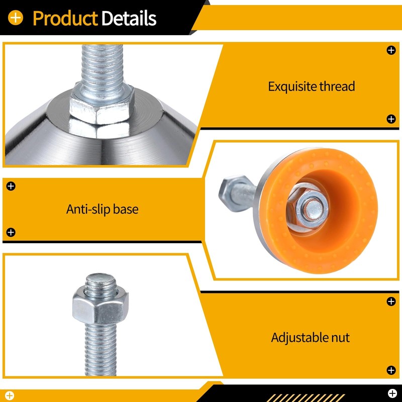 4 PCS Heavy Duty Leveling Feet, Leg Leveler with Base,