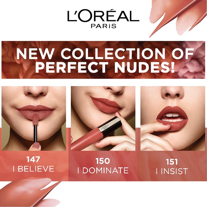 L’Oréal Paris Rouge Signature Liquid Lipstick, Matte, 146