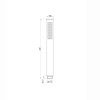 ENKI, E20, Round Pencil Hand Shower with Rubber Jets, Matte