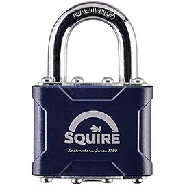 Henry Squire Stronglock Laminated Open Shackle 4 Pin Double Locking Padlock, 38 mm (Length)
