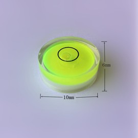 10pcs Bubble Spirit Level Degree Mark, 10x6mm Mini Circular Bullseye Level Inclinometers Use for Tripod, Phonograph, Turntable