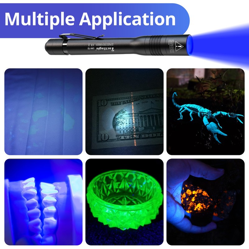 UV Light, UV Flashlight 365nm, Blacklight Flashlight Mini, Dental Curing