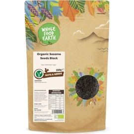 Wholefood Earth Organic Black Sesame Seeds – Raw, GMO-Free, Vegan, High-Protein & Fiber [250g]
