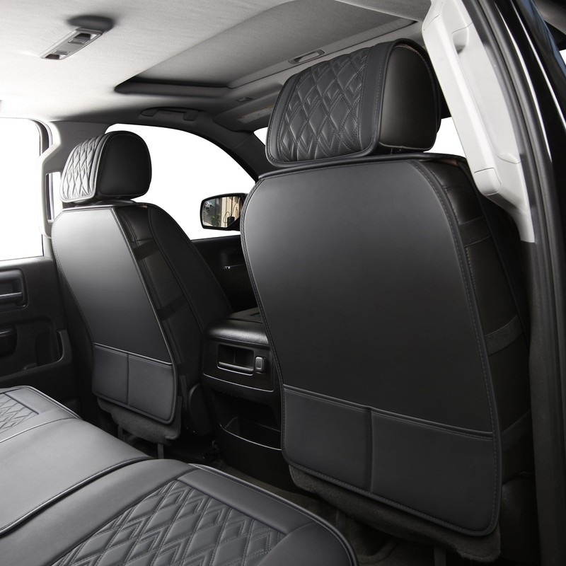 JOJOBAY Chevy Silverado Seat Covers,Leather Seat Covers for GMC Sierra,Custom