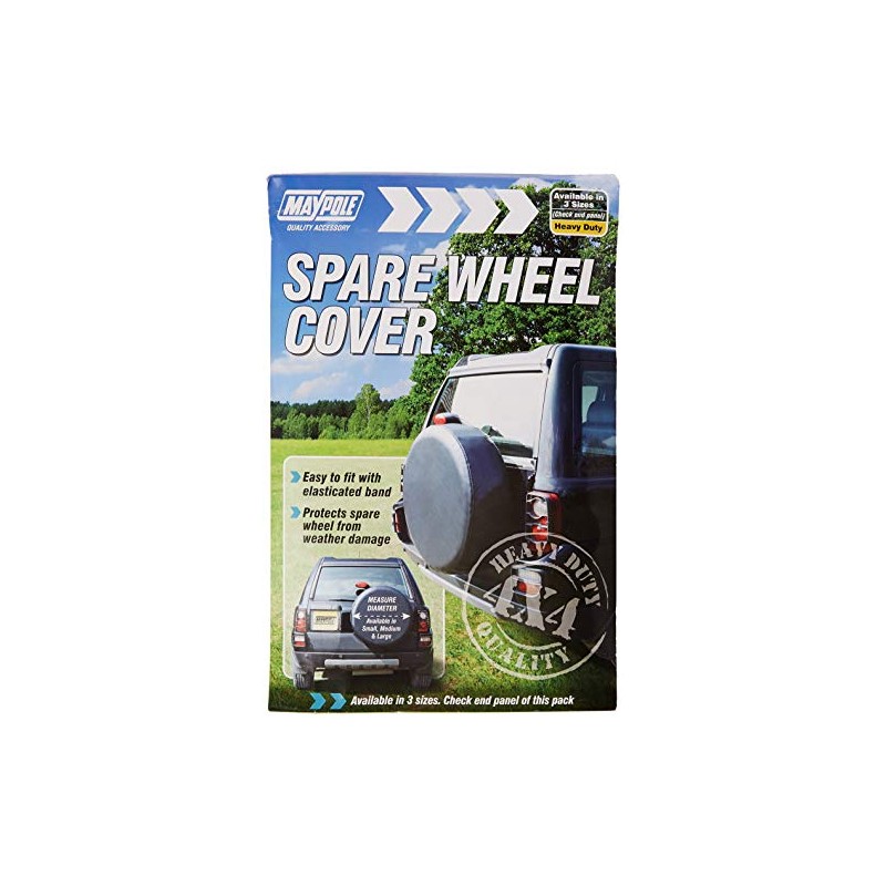 Maypole MP94428 28-inch 4x4 Wheel Cover, black