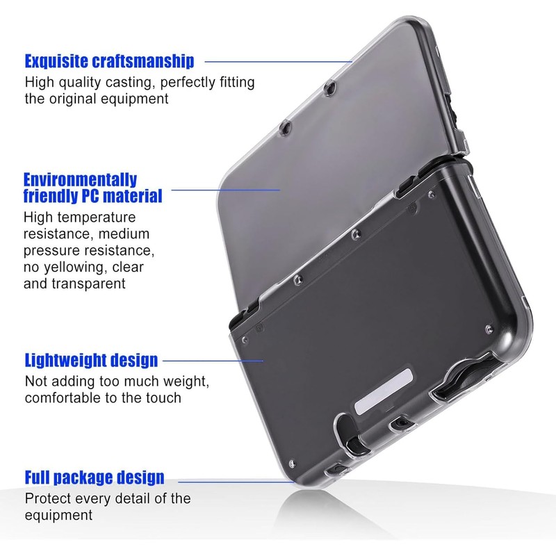 GGDDSHA Transparent Protective Case for 3DS XL/LL – Crystal Clear