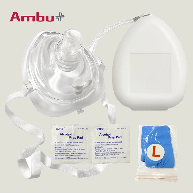 Kemp USA Ambu Medical Supplies & Equipment CPR Mask Kit
