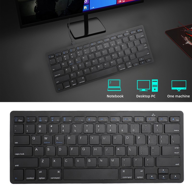 78 Keys Wireless Keyboard with Silent Buttons Ultra Slim Bluetooth