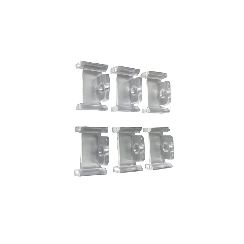 Clear 5/8" x 1/2" Window Grid Retainers - pack of