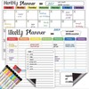 Magnetic Dry Erase Calendar Whiteboard, 1 Set Including Monthly, Weekly,