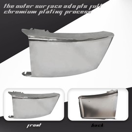 Chrome Metal Corner Bumper Cover Left Side compatible with 2003-2021 Freightliner M2 Business Class