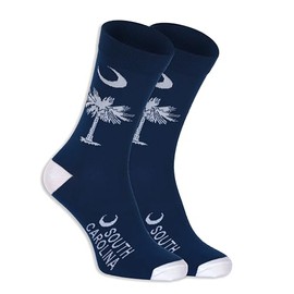 Euroscarves State-Themed Socks (US, Numeric, 8, 11, Regular, Regular, South Carolina)