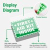 4PCS First Aid Sign Sticker, Self-Adhesive Waterproof First Aid Decals