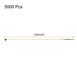 MECCANIXITY 5000pcs Plastic Tag Ties Fastener 5 Inch Security Loop Tie Pins Hang Tags Snap Lock for Clothing Price Tag Shoes Snap Lock Luggage Label, Black