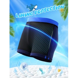 Aiseyi Boys Swimming Shorts Kids Swim Trunks Swimwear Swimming Costume with Lined and Elastic Waistband Dark Blue 11-12 Years